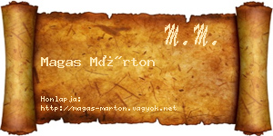 Magas Márton névjegykártya