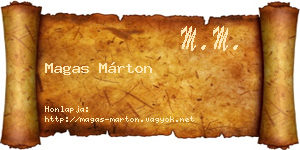 Magas Márton névjegykártya